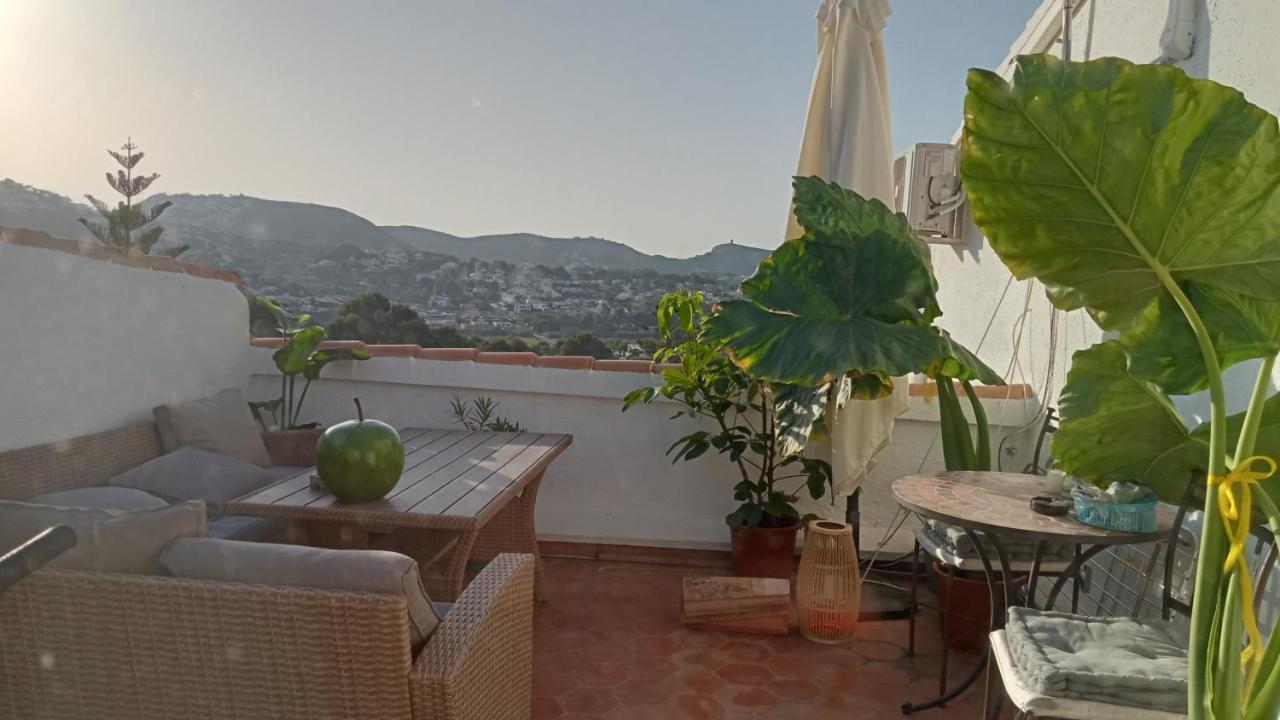 شقة Atico-Penthouse En Moraira Con Vistas Al Mar تيولادا المظهر الخارجي الصورة