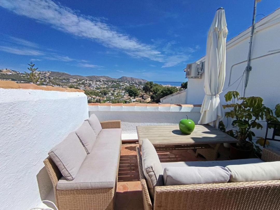شقة Atico-Penthouse En Moraira Con Vistas Al Mar تيولادا المظهر الخارجي الصورة